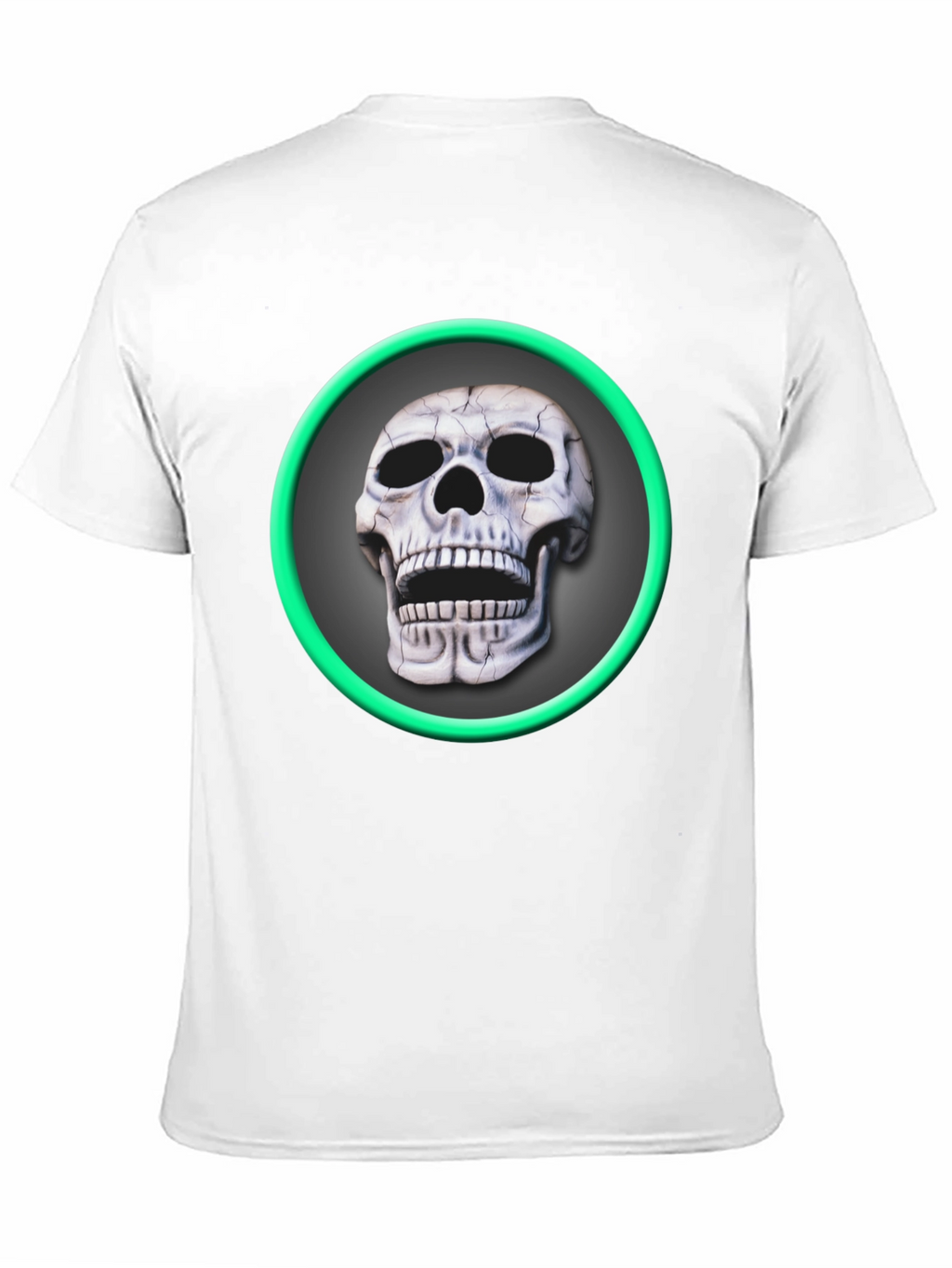 Skull Graphic Tee - Green Ring Design