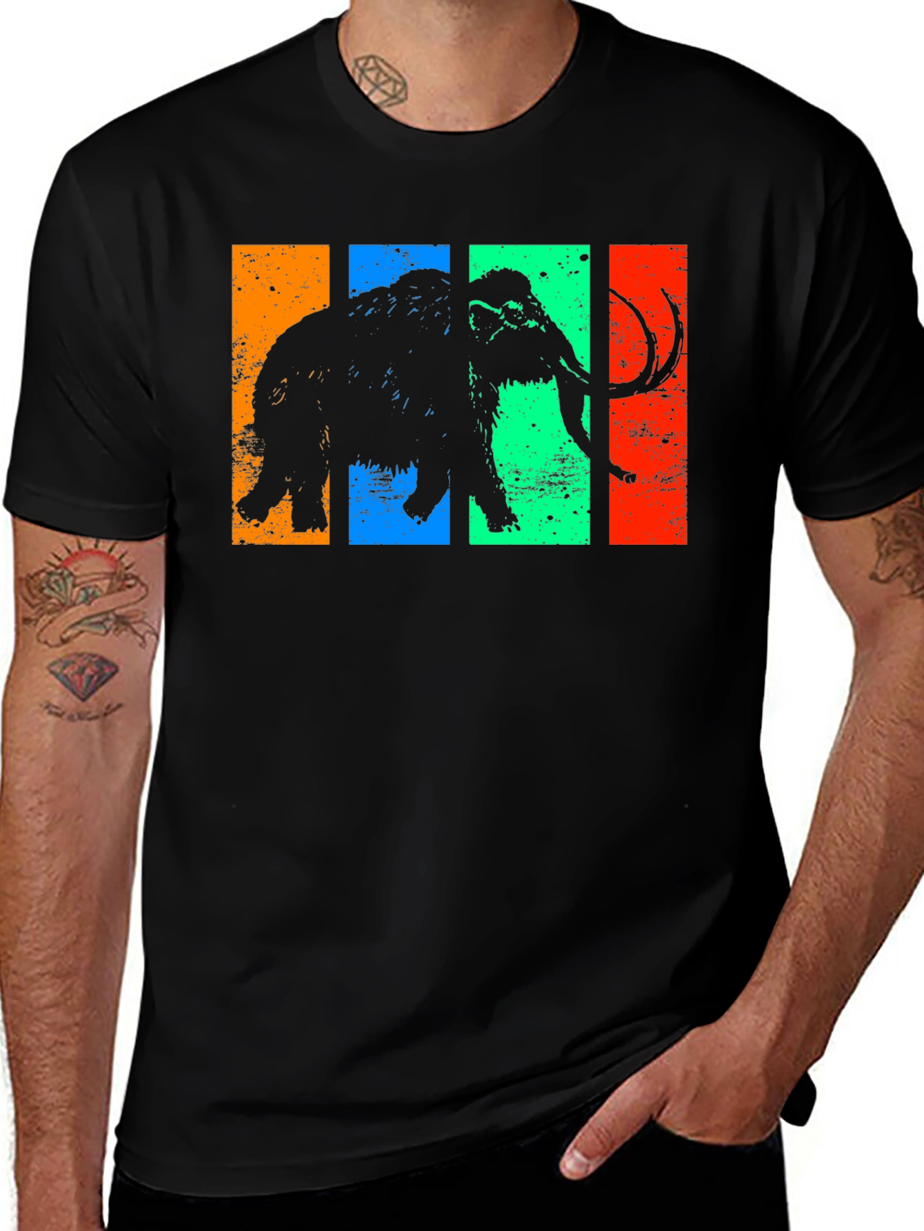 Retro Mammoth T-Shirt - Vintage Style Tee