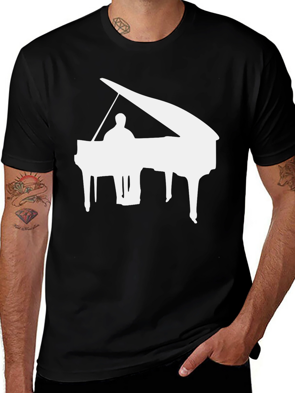Piano Graphic Tee - Musician Style