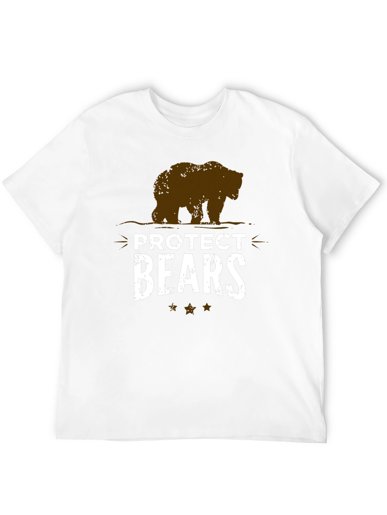 Protect Bears Graphic Tee - Black Cotton Blend