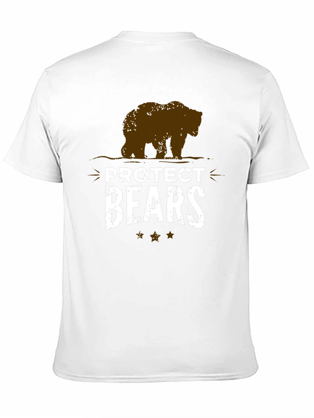 Protect Bears Graphic Tee - Black Cotton Blend