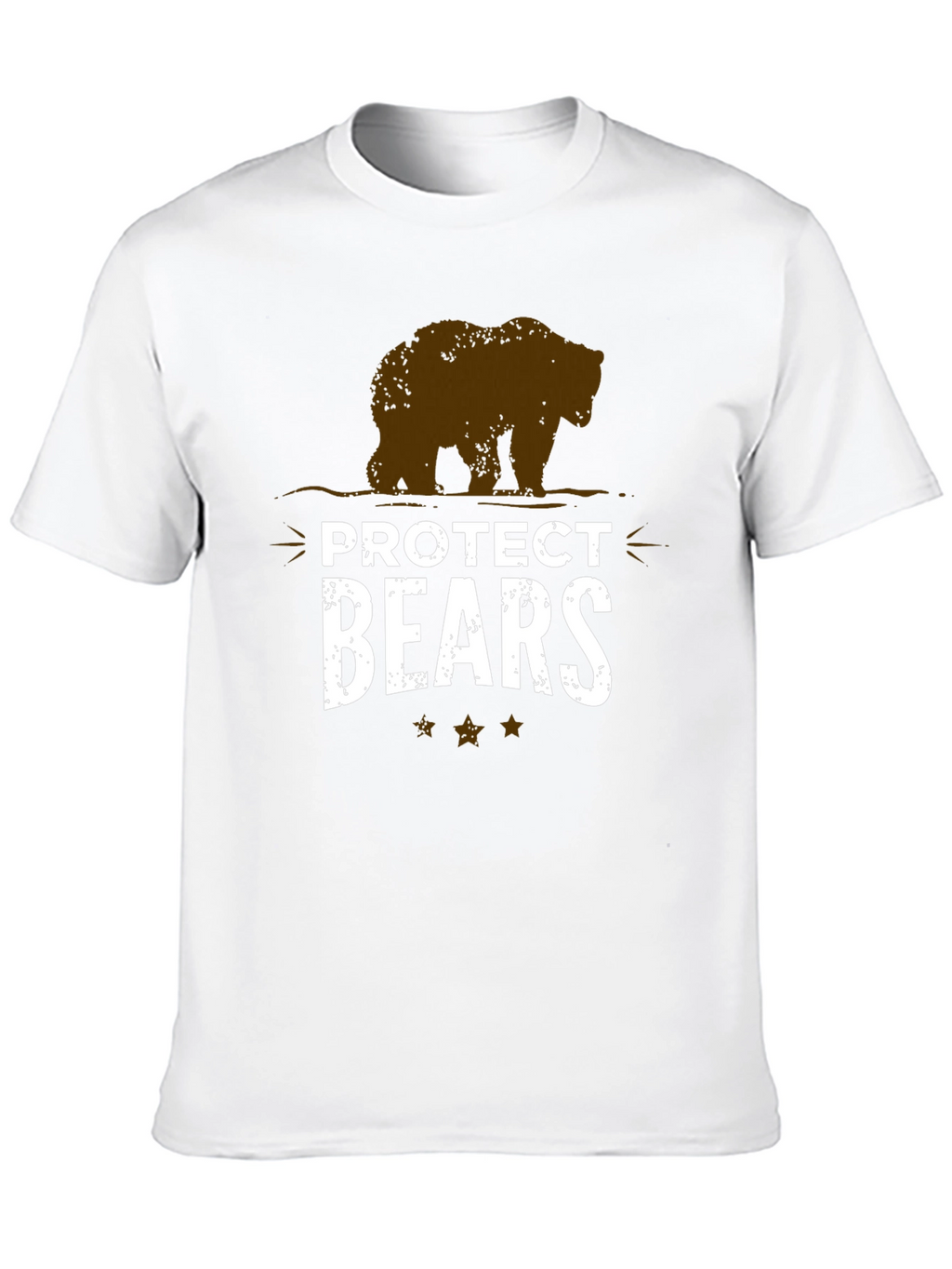 Protect Bears Graphic Tee - Black Cotton Blend