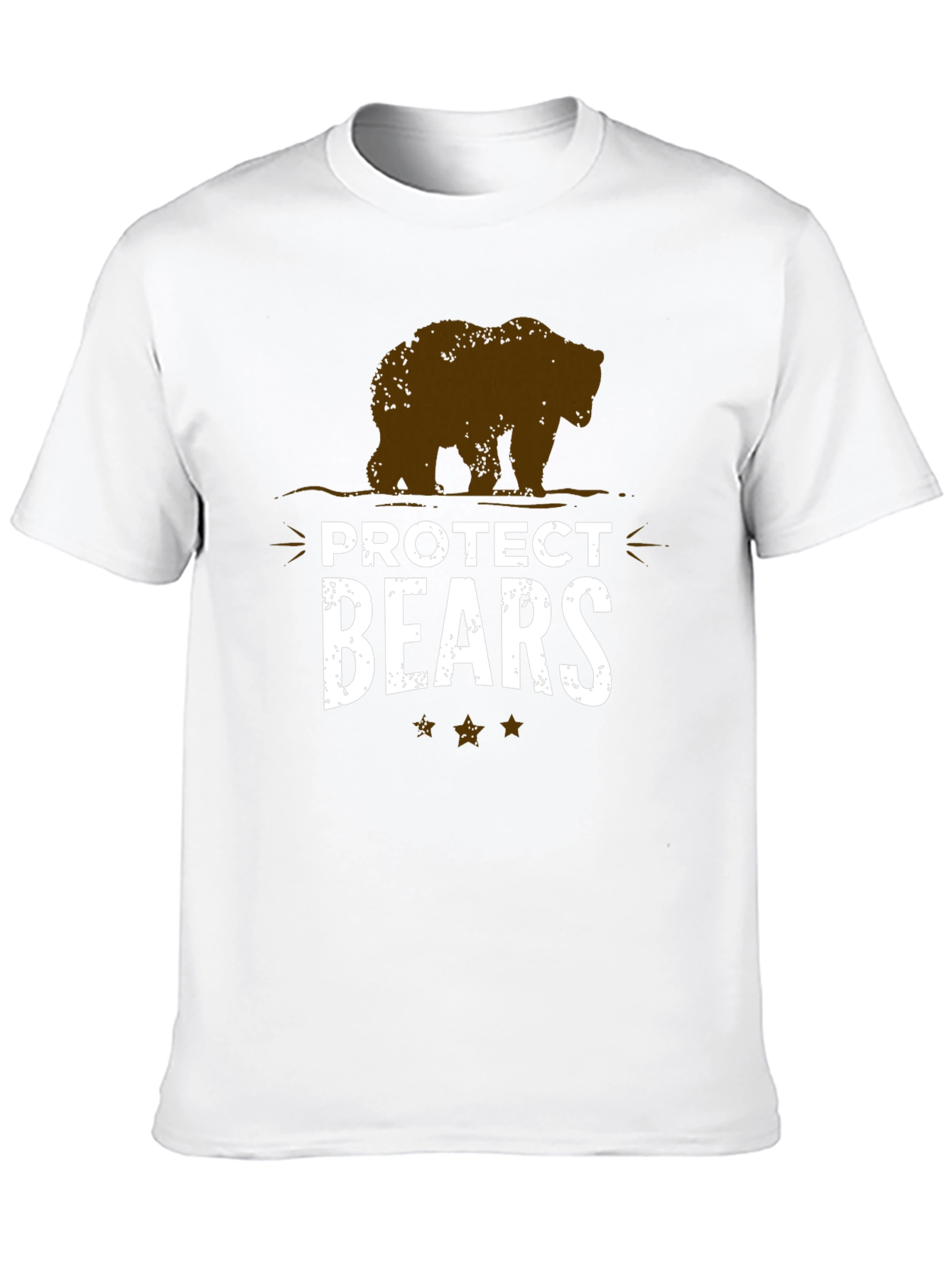 Protect Bears Graphic Tee - Black Cotton Blend