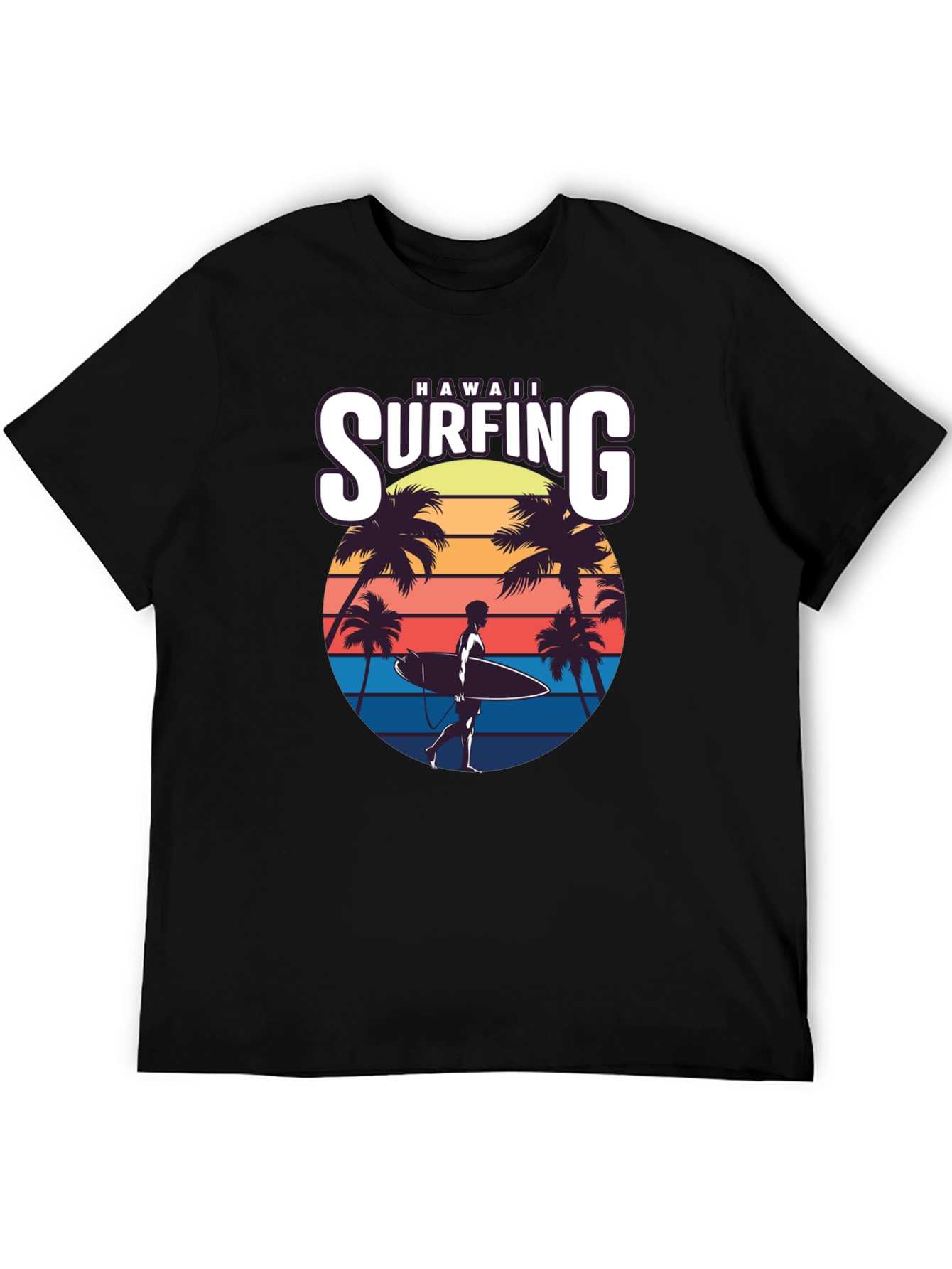 Hawaii Surfing Retro T-Shirt - Vintage Style Surf Tee