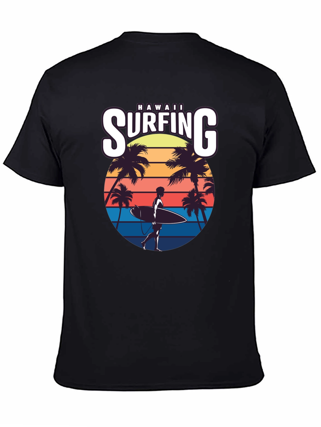 Hawaii Surfing Retro T-Shirt - Vintage Style Surf Tee
