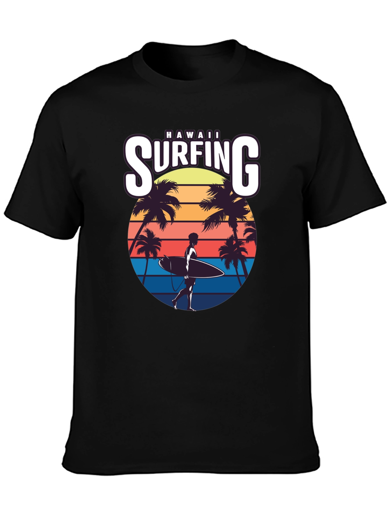 Hawaii Surfing Retro T-Shirt - Vintage Style Surf Tee