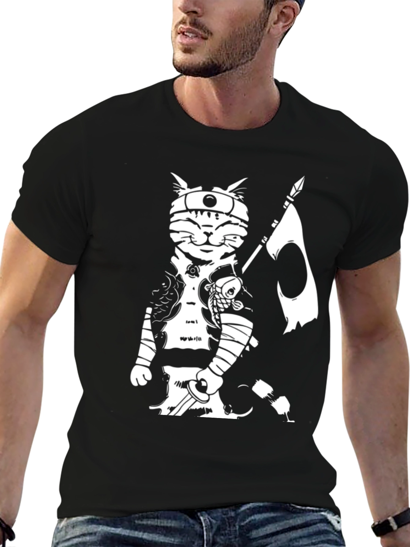 Ninja Cat Graphic Tee - Cool Novelty T-Shirt