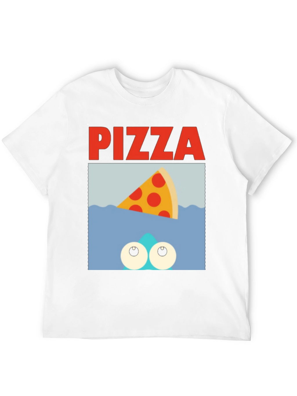 Pizza Shark T-Shirt - Novelty Graphic Tee
