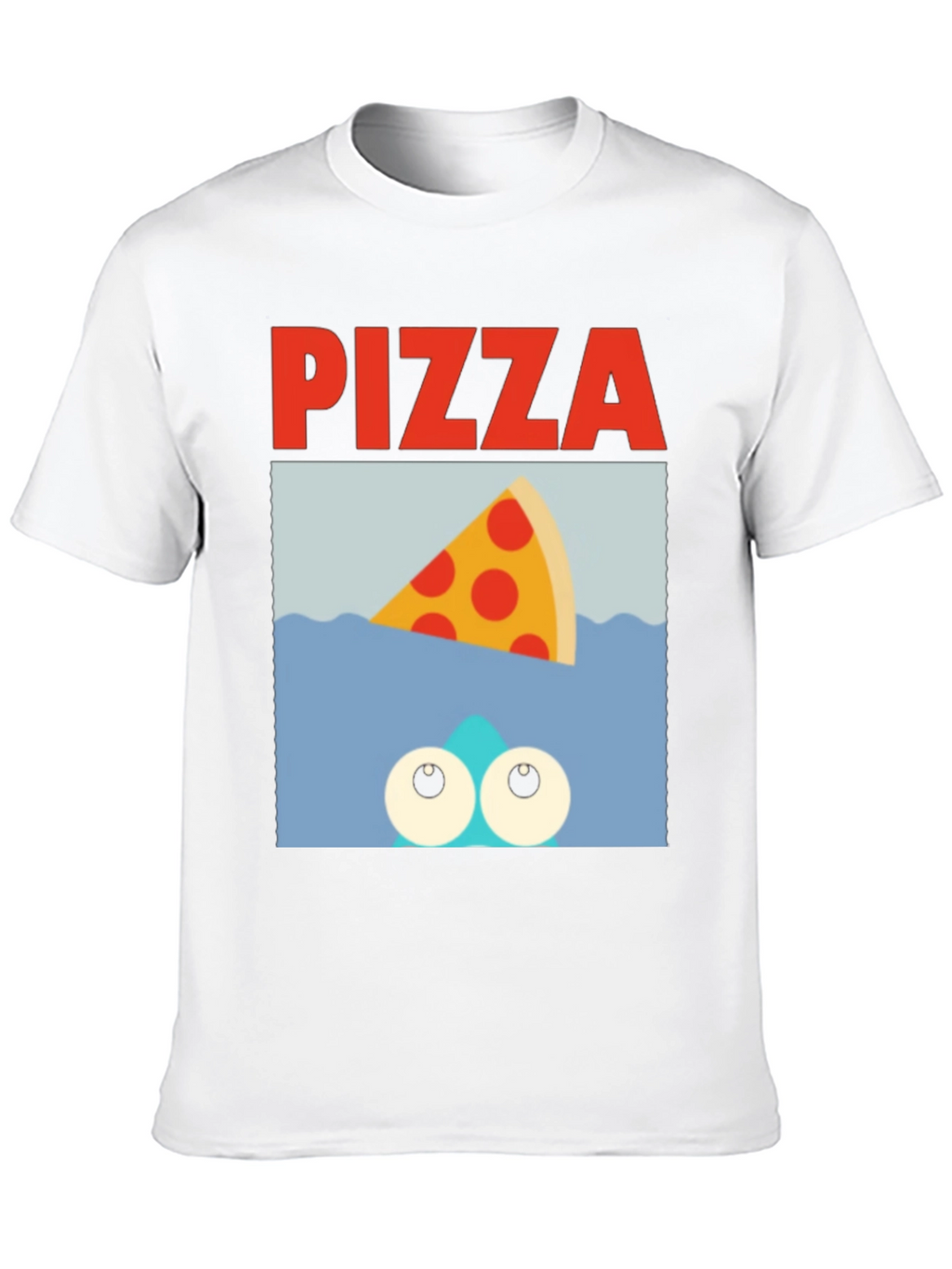Pizza Shark T-Shirt - Novelty Graphic Tee