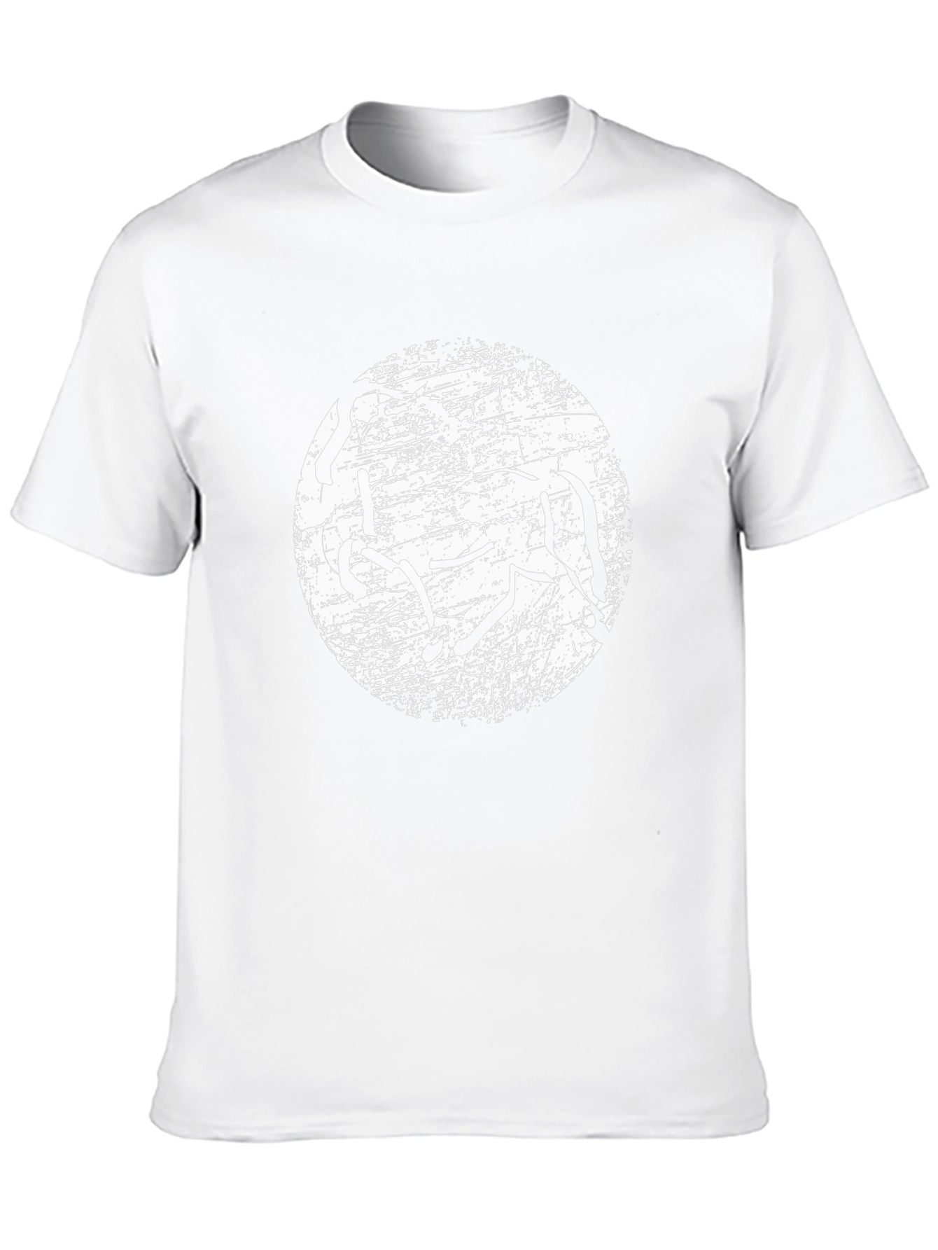 Abstract Horse Graphic Print Black T-Shirt