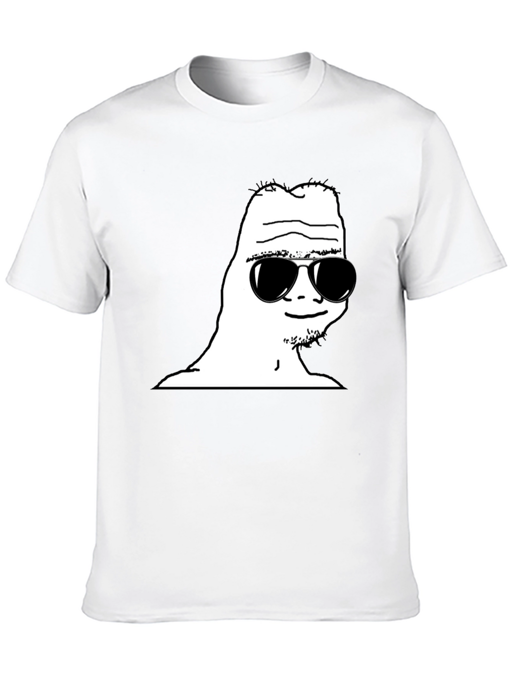 Cool Wojak Graphic Tee - Black T-Shirt