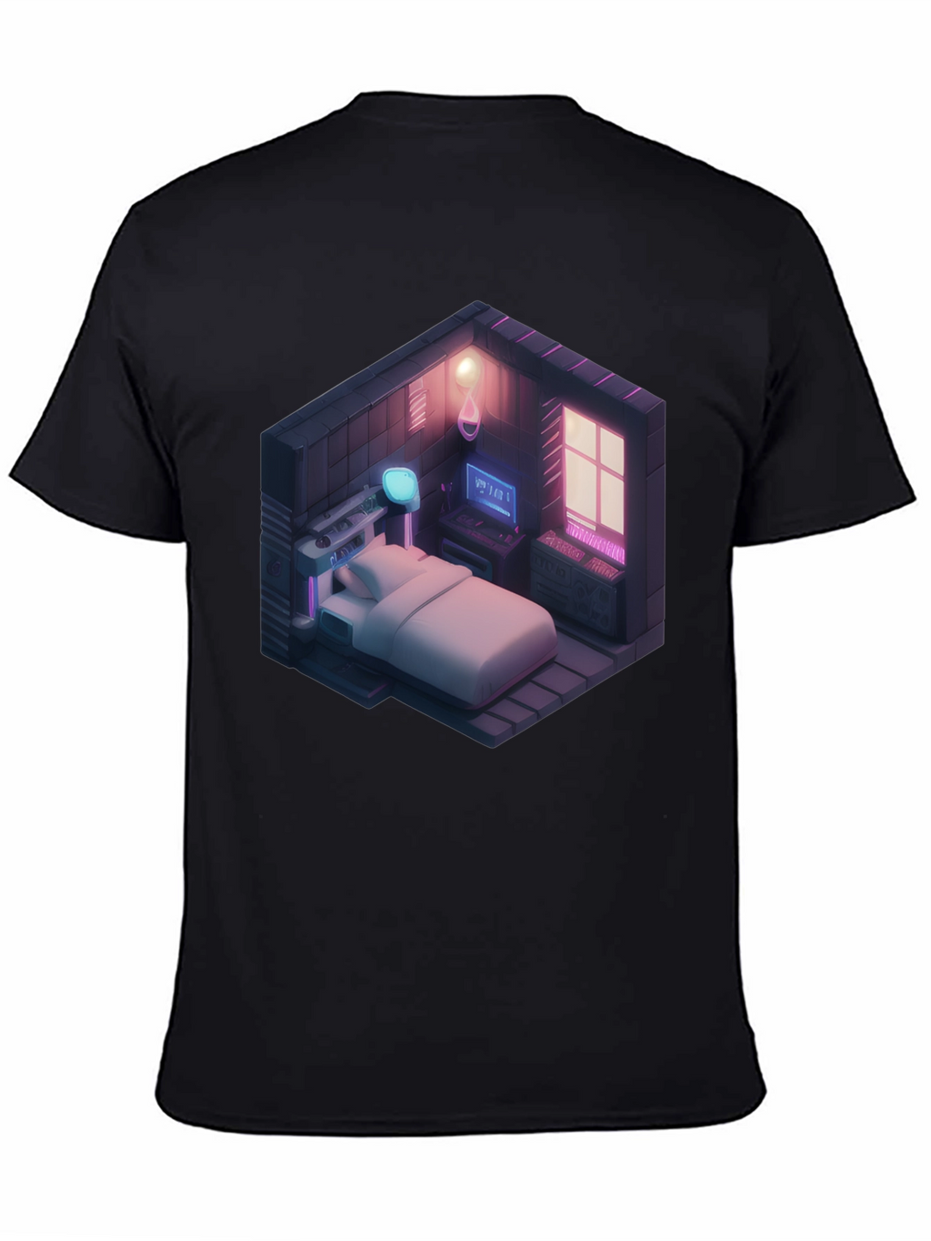 Isometric Gaming Room T-Shirt - Black