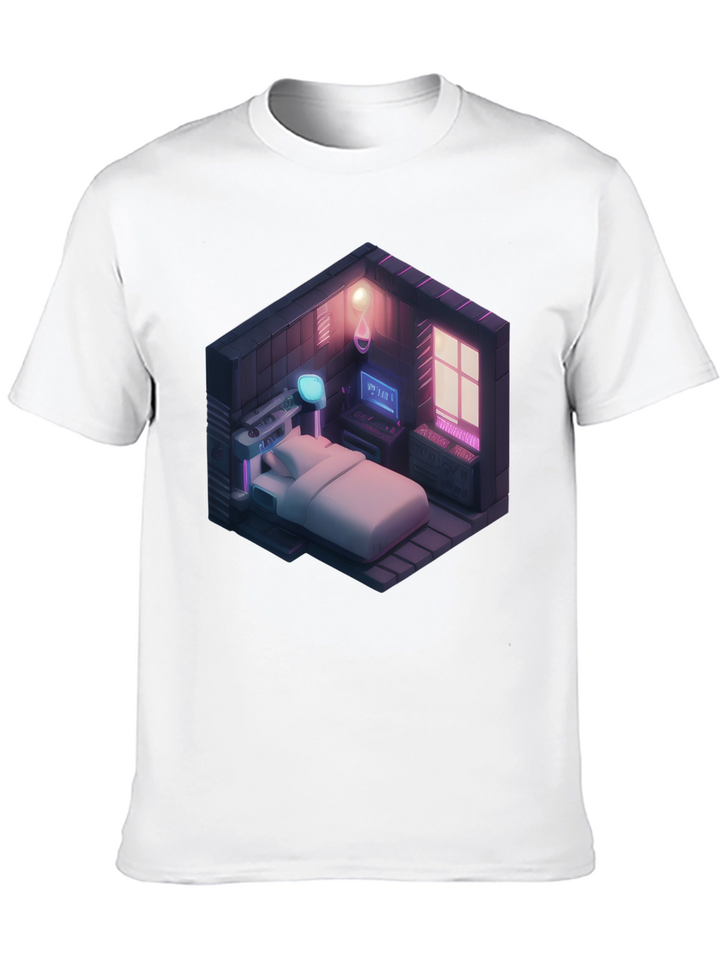 Isometric Gaming Room T-Shirt - Black