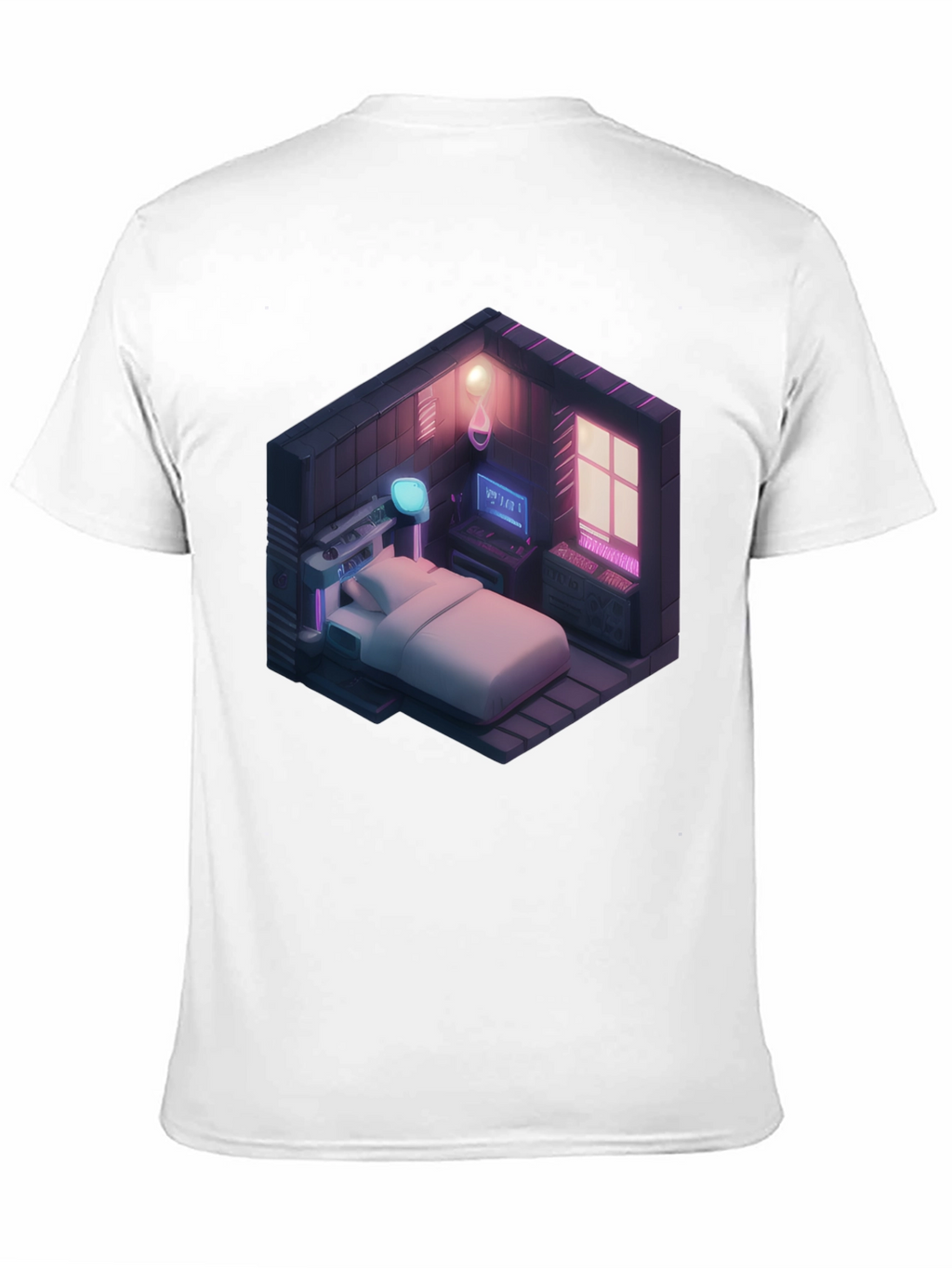 Isometric Gaming Room T-Shirt - Black