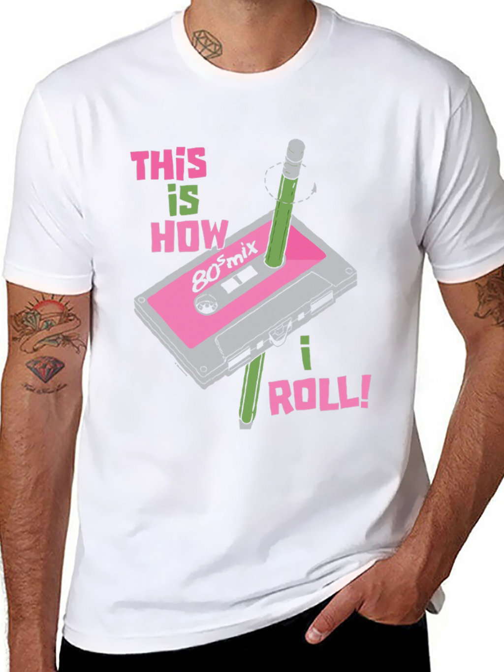 Retro 80s Mix Cassette Tape T-Shirt