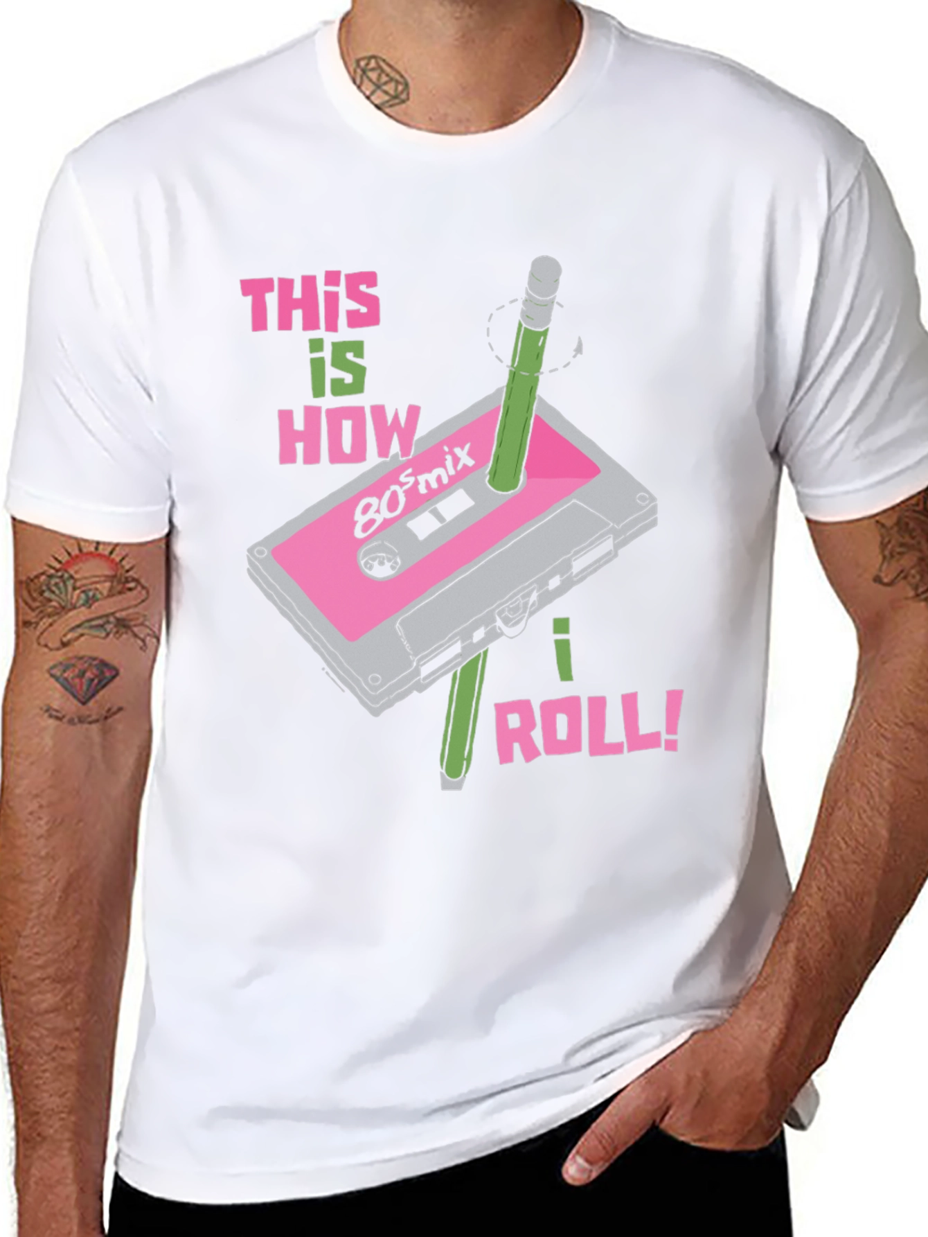 Retro 80s Mix Cassette Tape T-Shirt