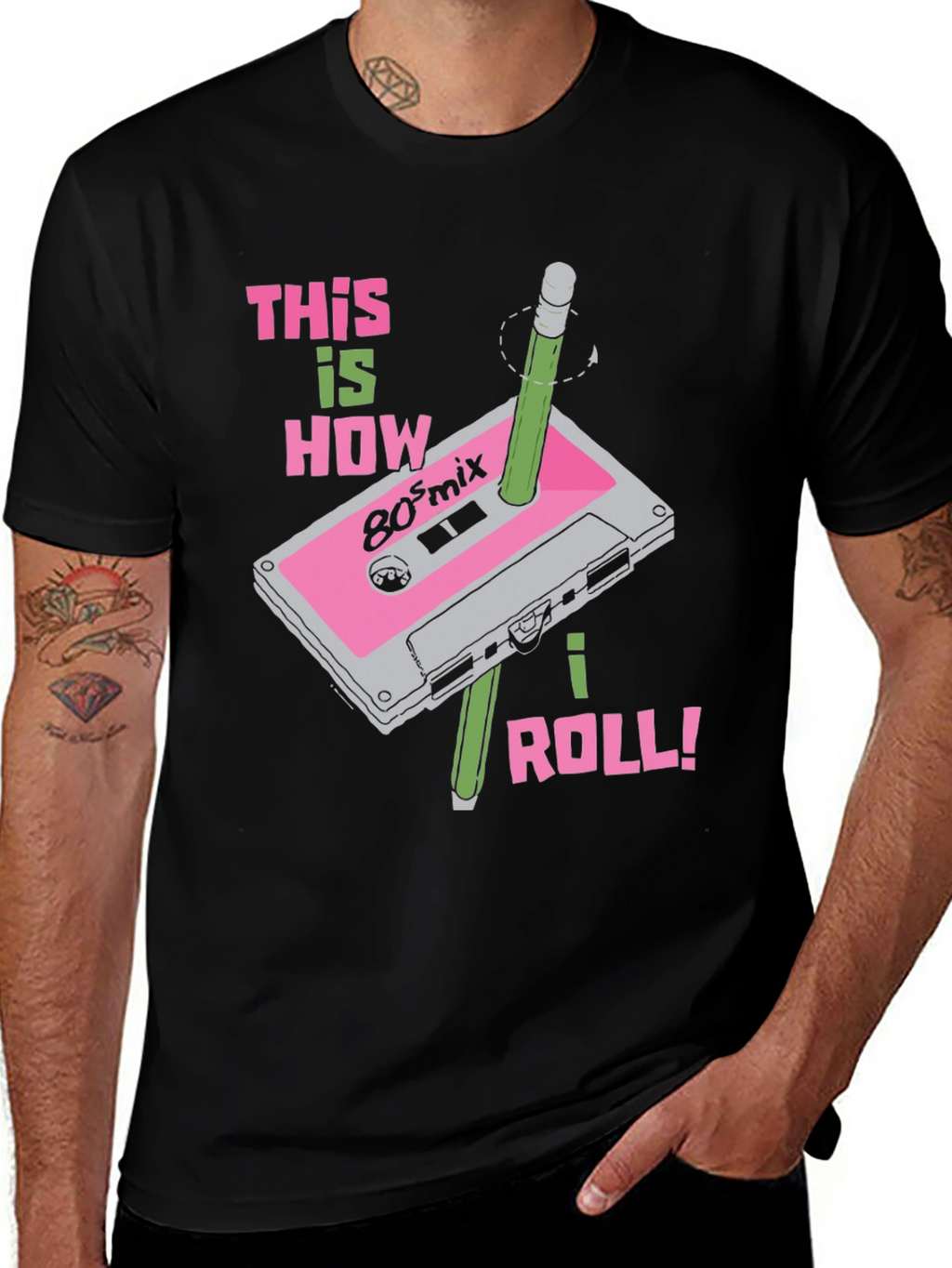 Retro 80s Mix Cassette Tape T-Shirt