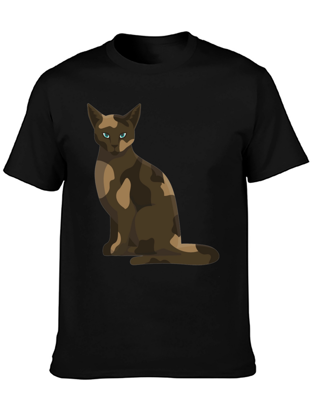 Cool Cat Camo Design T-Shirt