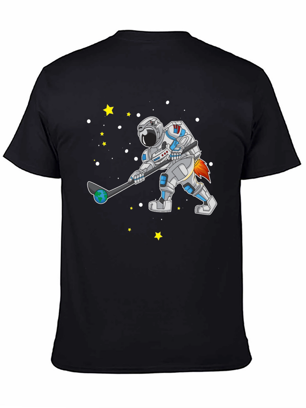 Astronaut Hockey T-Shirt Space Sports Tee