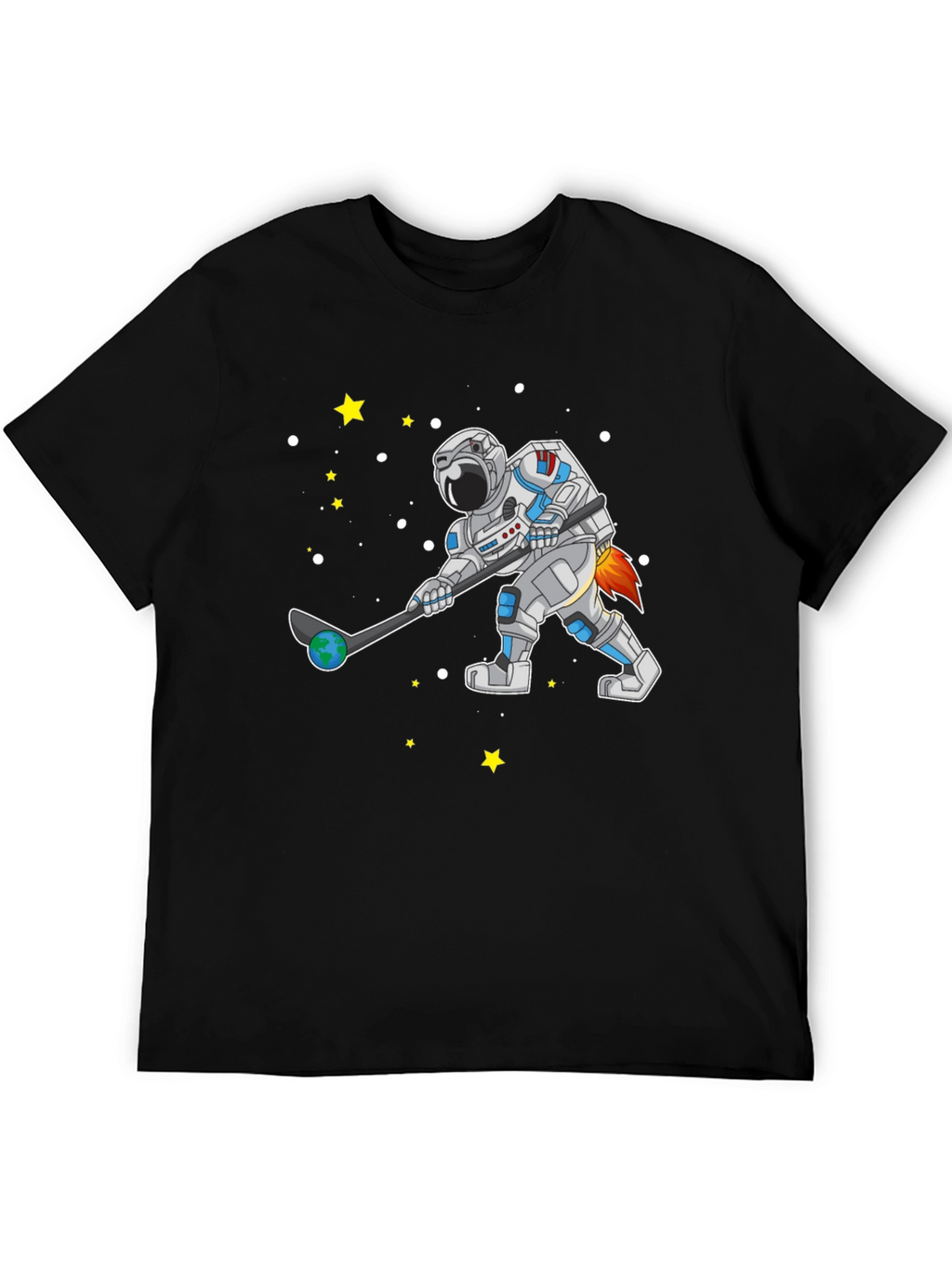 Astronaut Hockey T-Shirt Space Sports Tee