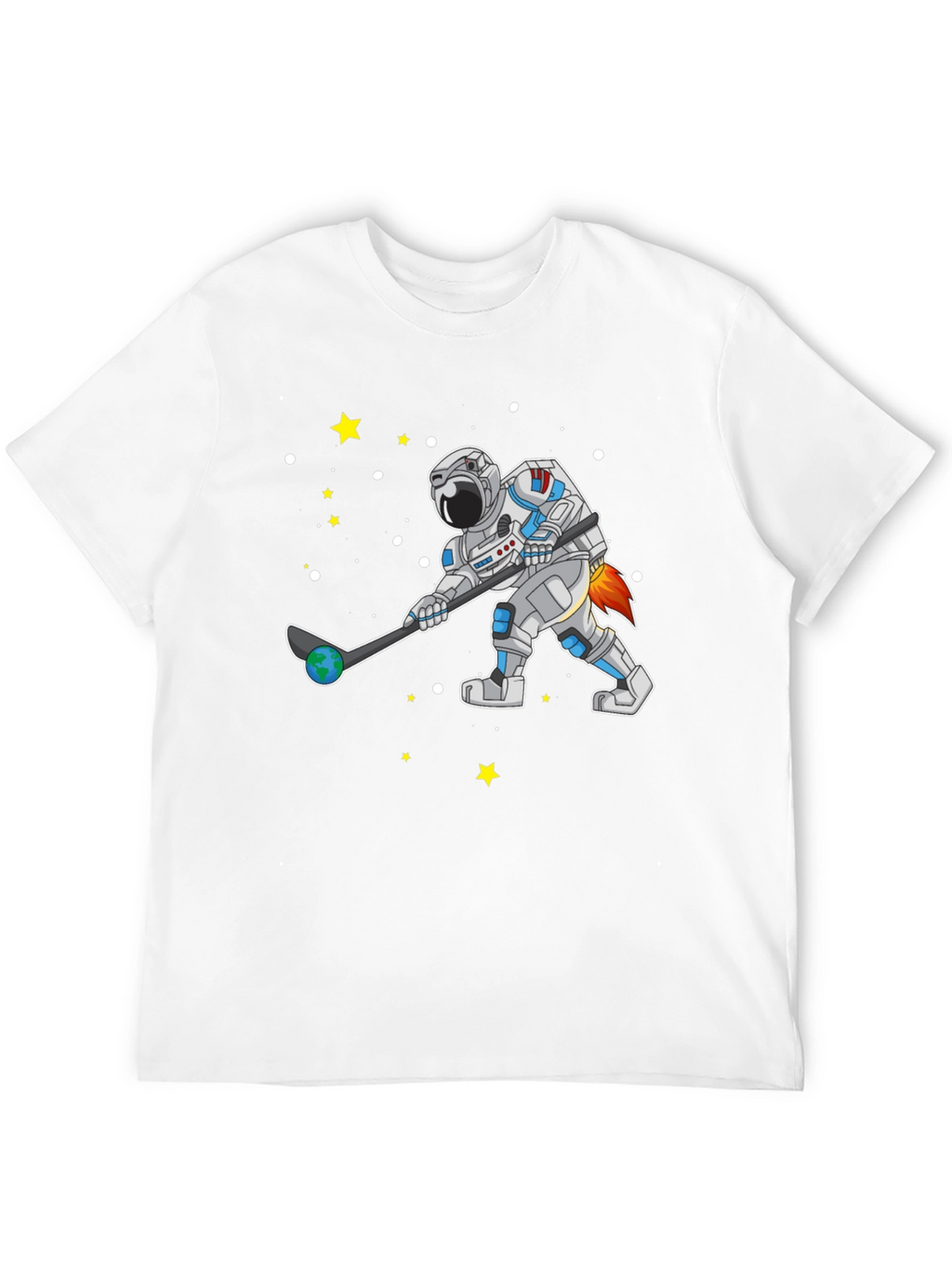 Astronaut Hockey T-Shirt Space Sports Tee