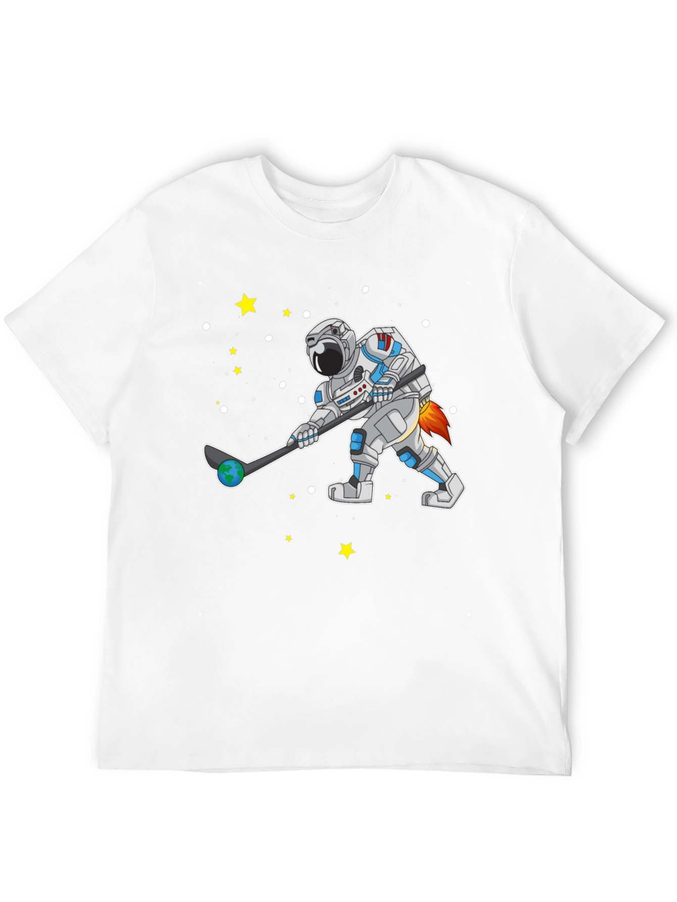 Astronaut Hockey T-Shirt Space Sports Tee