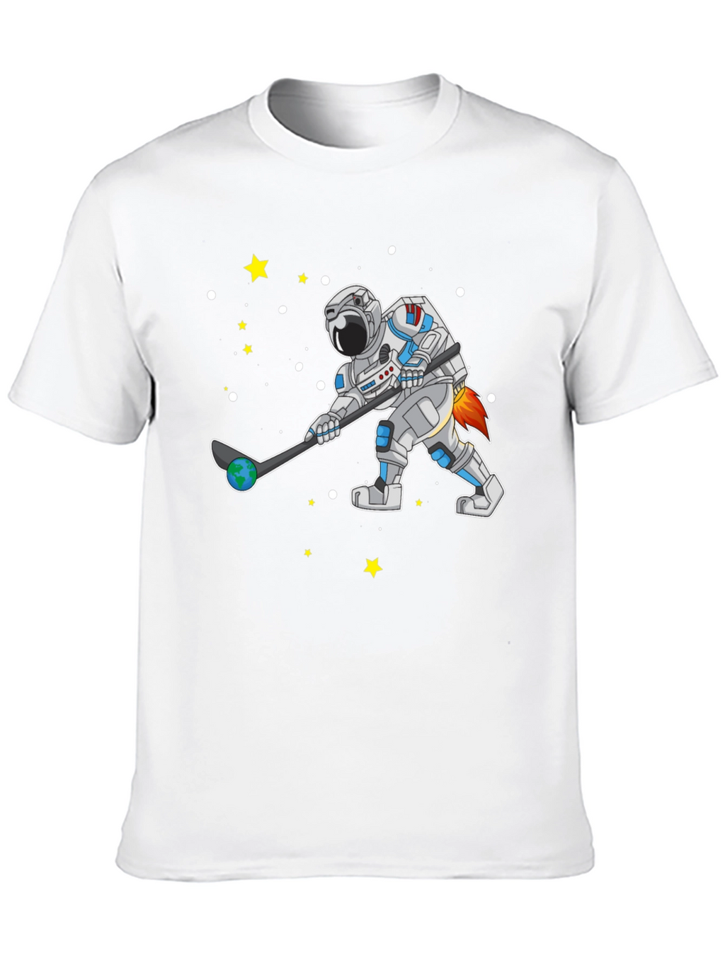 Astronaut Hockey T-Shirt Space Sports Tee