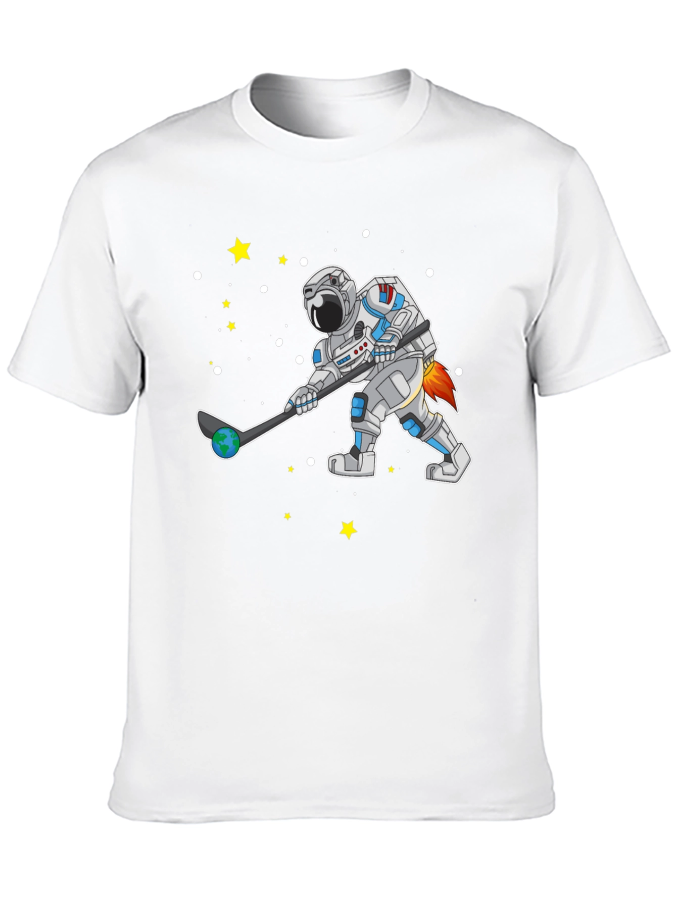 Astronaut Hockey T-Shirt Space Sports Tee