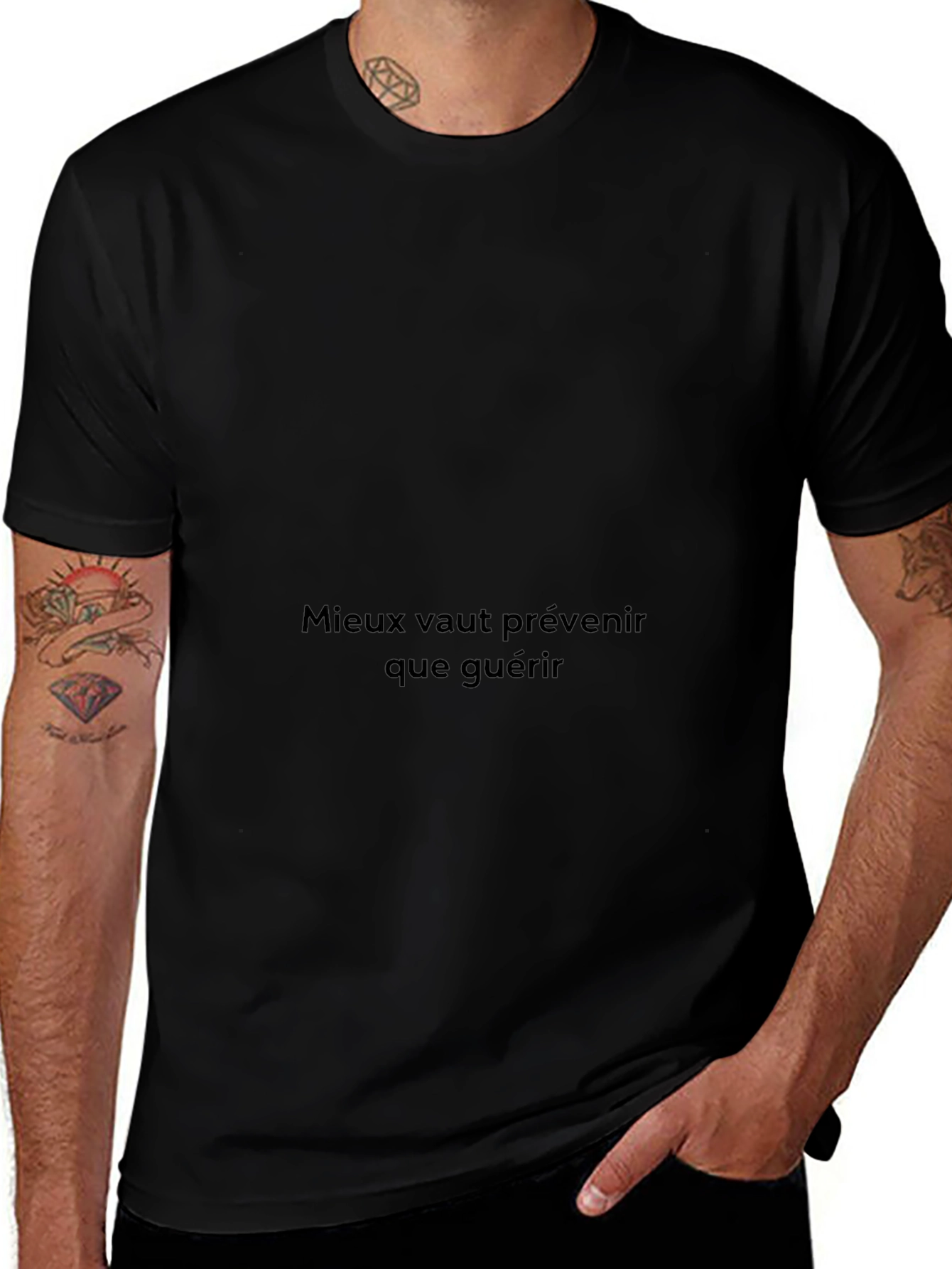Motivational French Quote Black T-Shirt