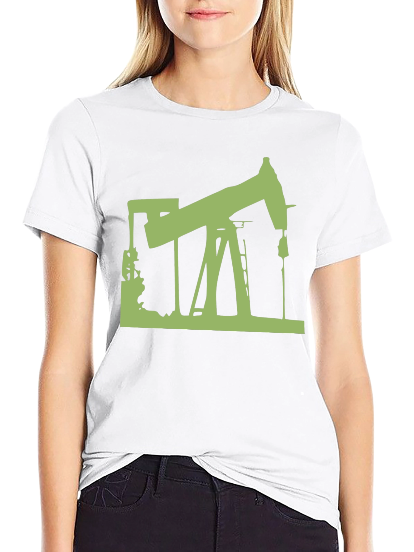 Oil Rig Graphic Tee - Modern Style