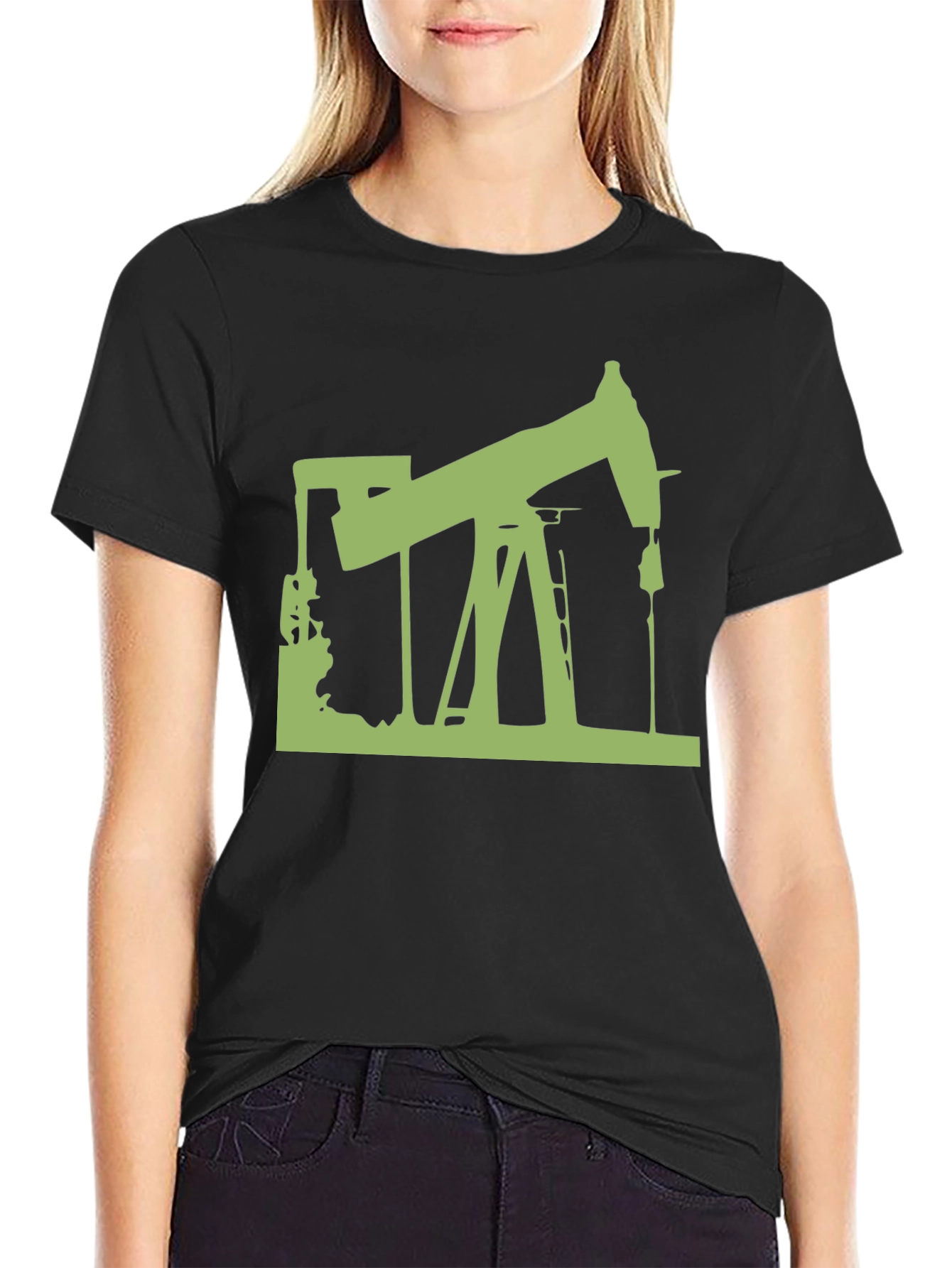 Oil Rig Graphic Tee - Modern Style