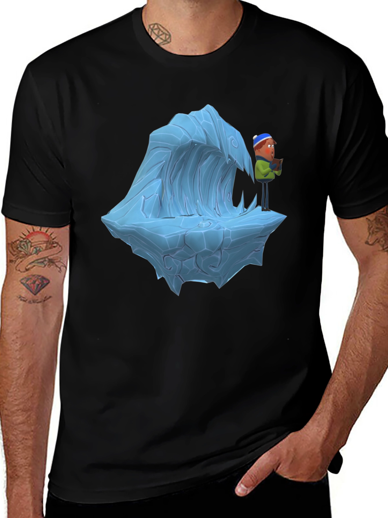 Cartoon Ice Wave T-Shirt