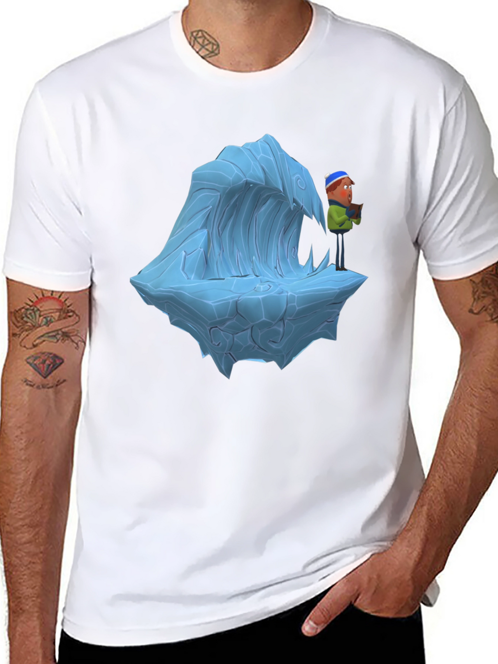 Cartoon Ice Wave T-Shirt