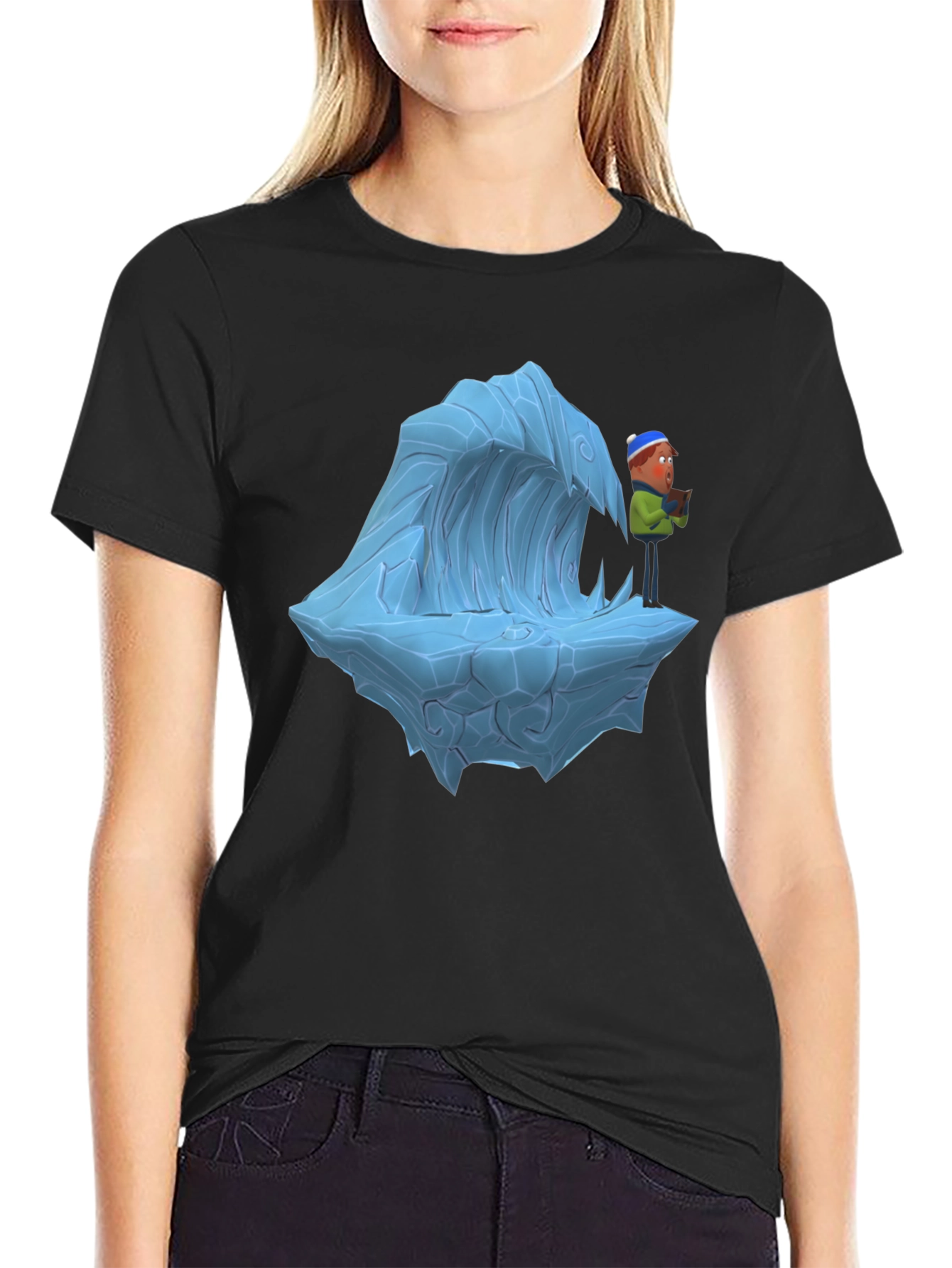 Cartoon Ice Wave T-Shirt
