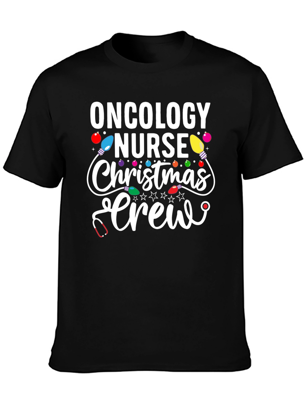 Oncology Nurse Christmas Crew T-Shirt