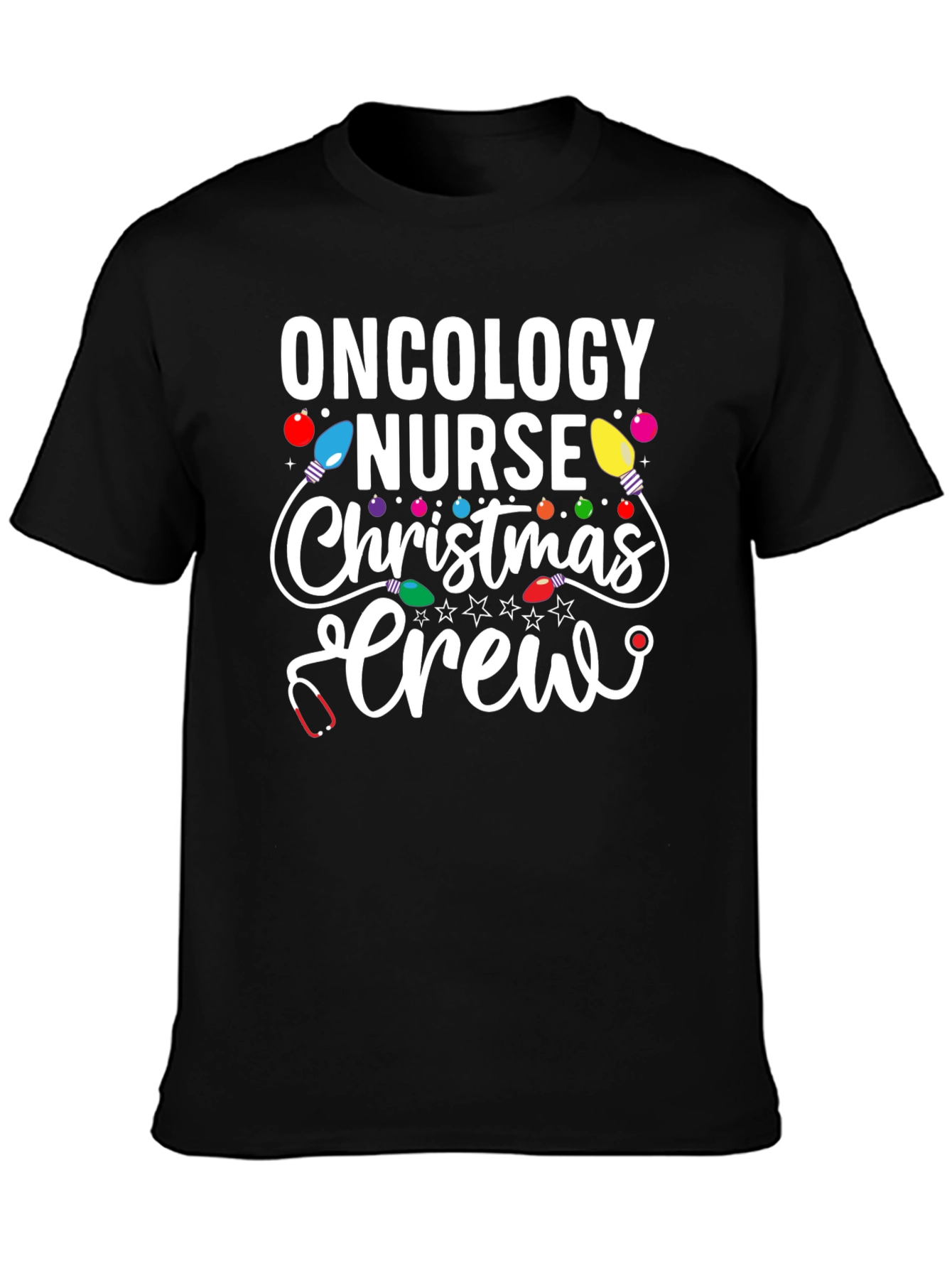Oncology Nurse Christmas Crew T-Shirt