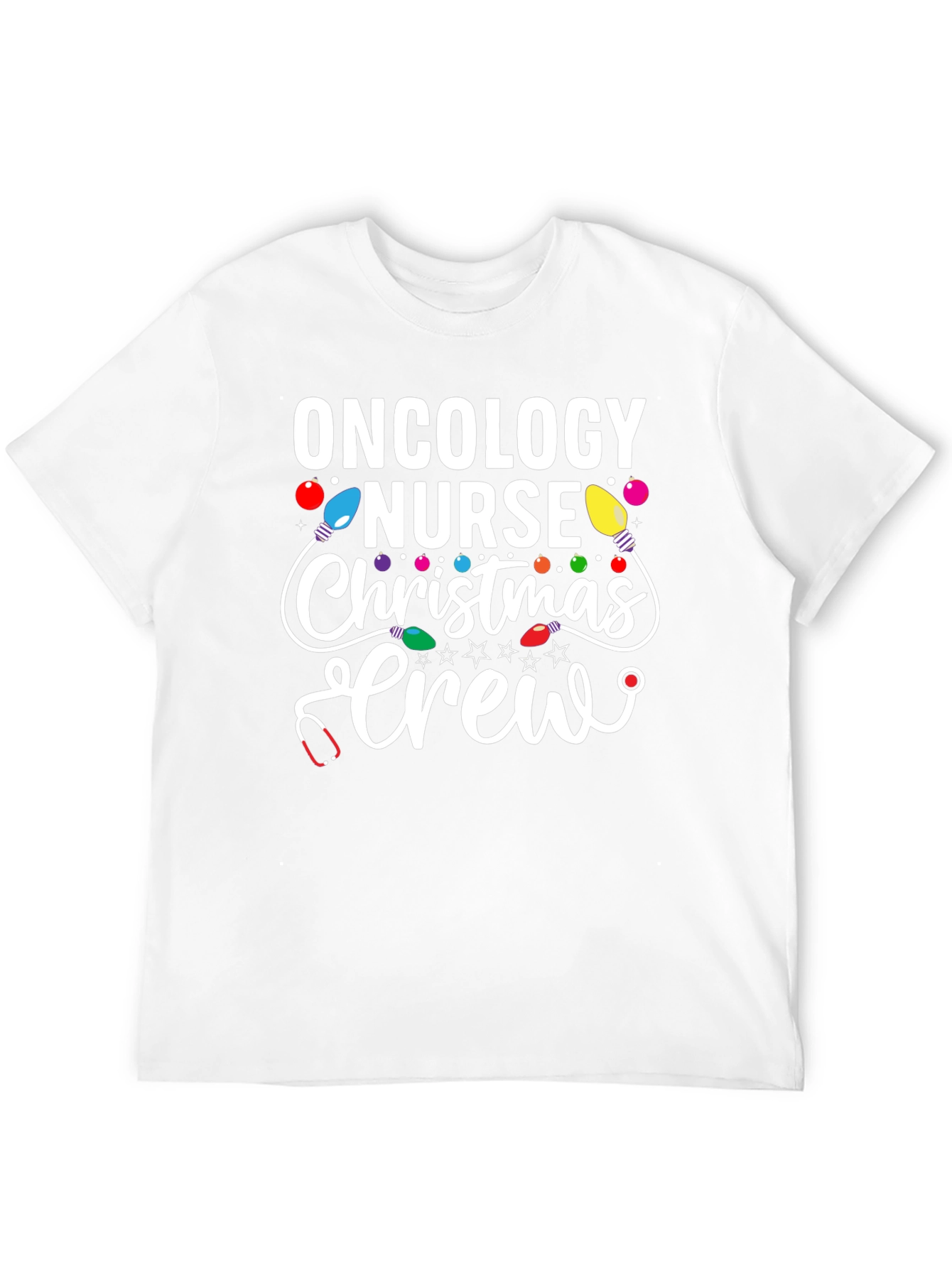 Oncology Nurse Christmas Crew T-Shirt