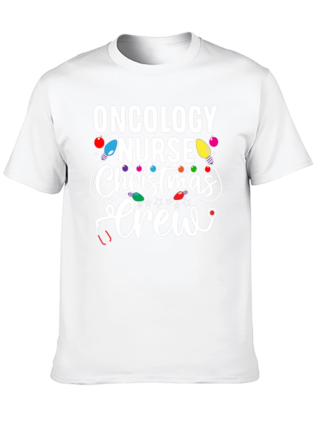 Oncology Nurse Christmas Crew T-Shirt