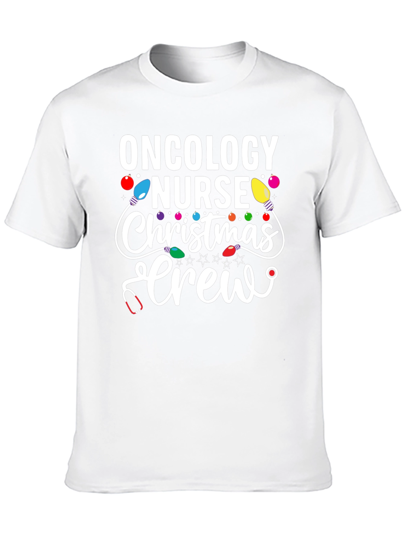 Oncology Nurse Christmas Crew T-Shirt