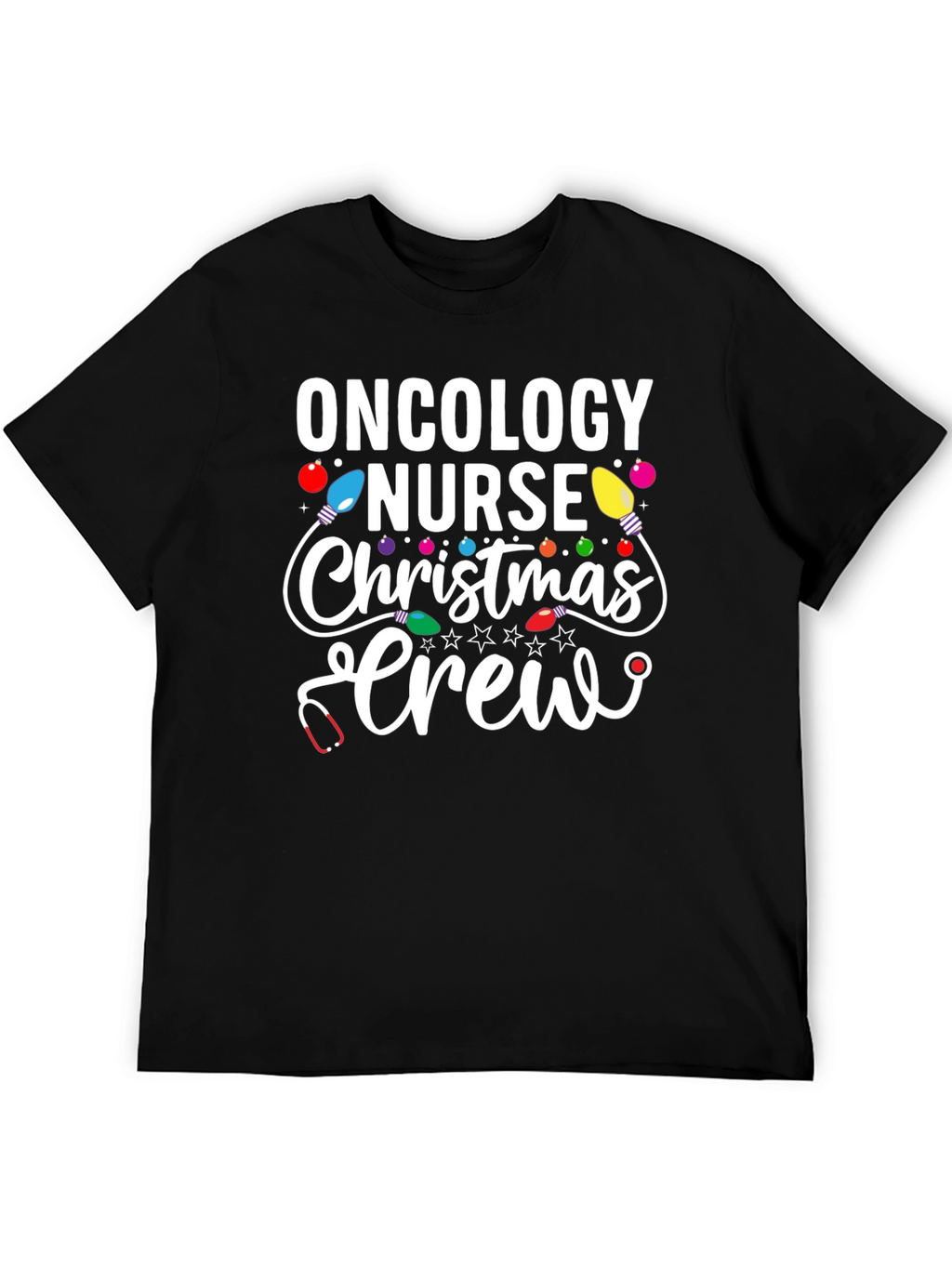 Oncology Nurse Christmas Crew T-Shirt