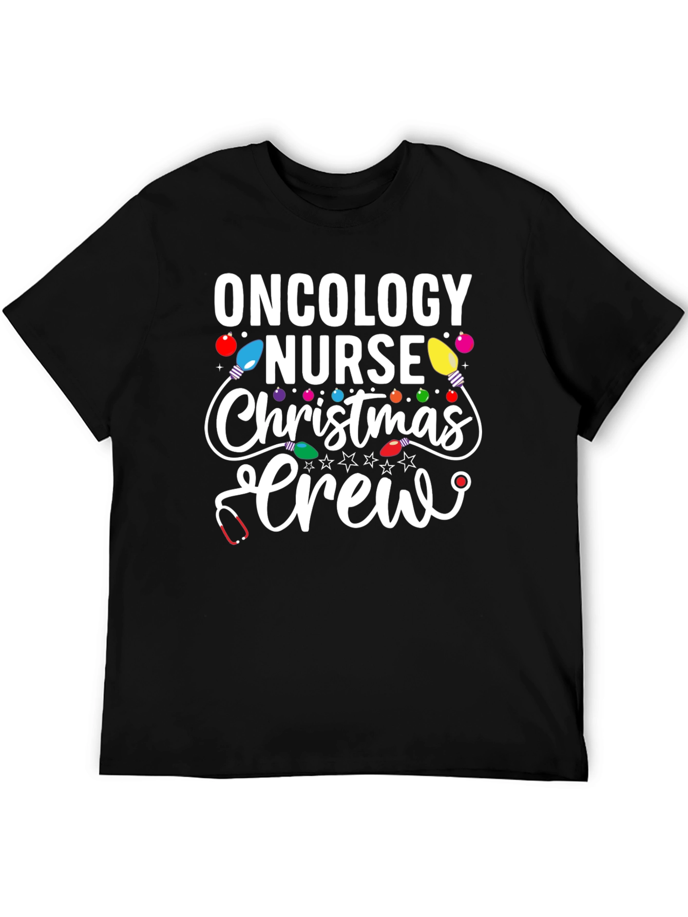 Oncology Nurse Christmas Crew T-Shirt