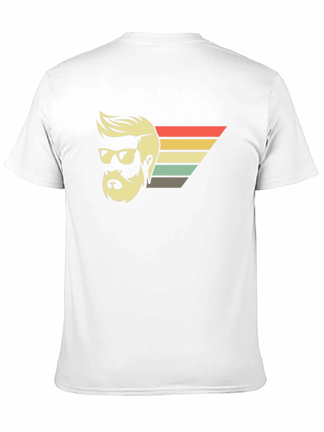 Retro Bearded Man Graphic Tee - Black T-Shirt