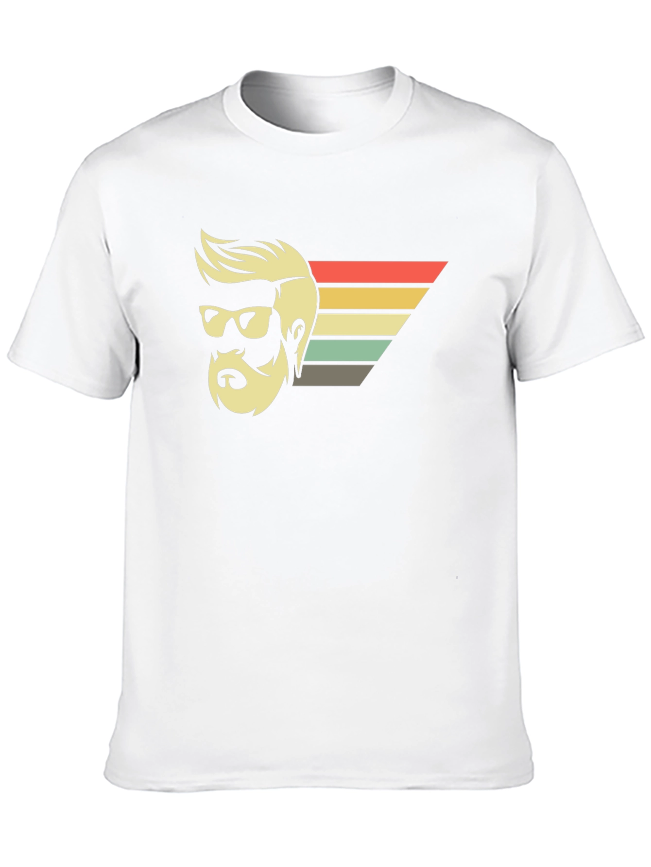 Retro Bearded Man Graphic Tee - Black T-Shirt