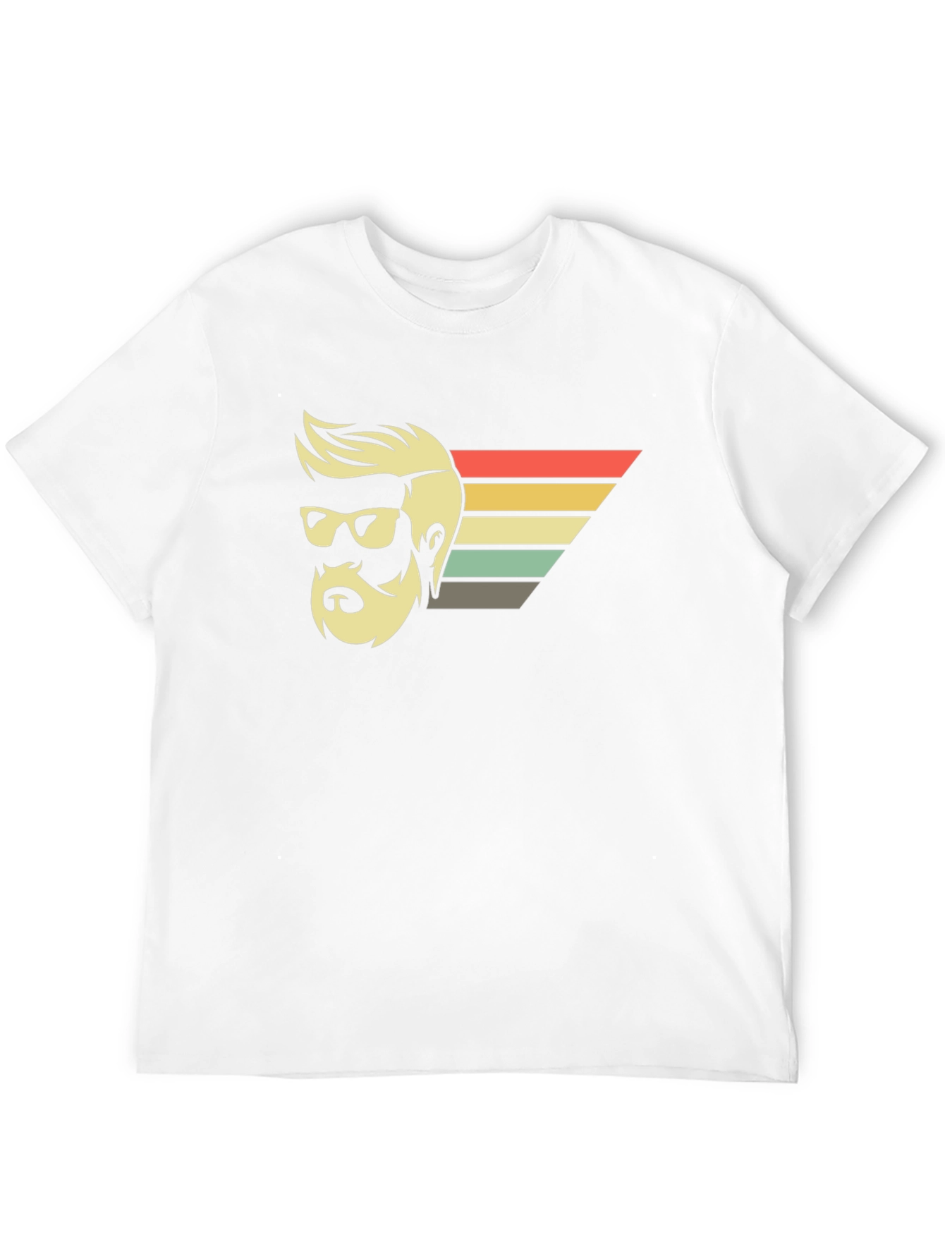 Retro Bearded Man Graphic Tee - Black T-Shirt