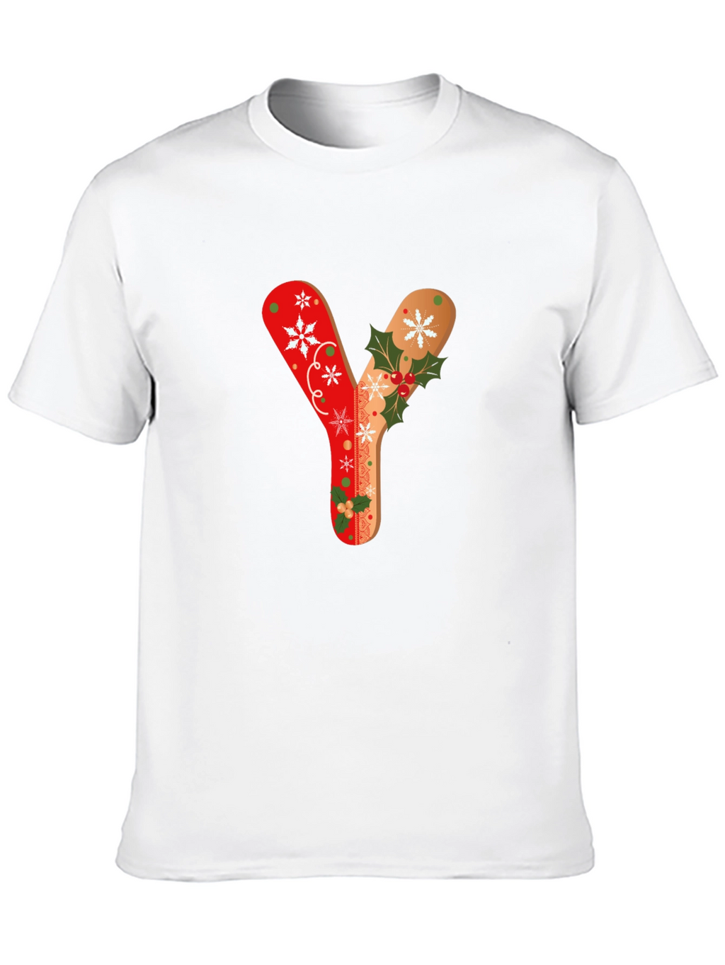 Festive Letter Y Christmas T-Shirt