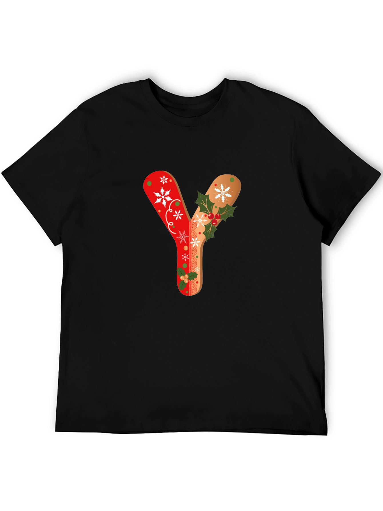 Festive Letter Y Christmas T-Shirt