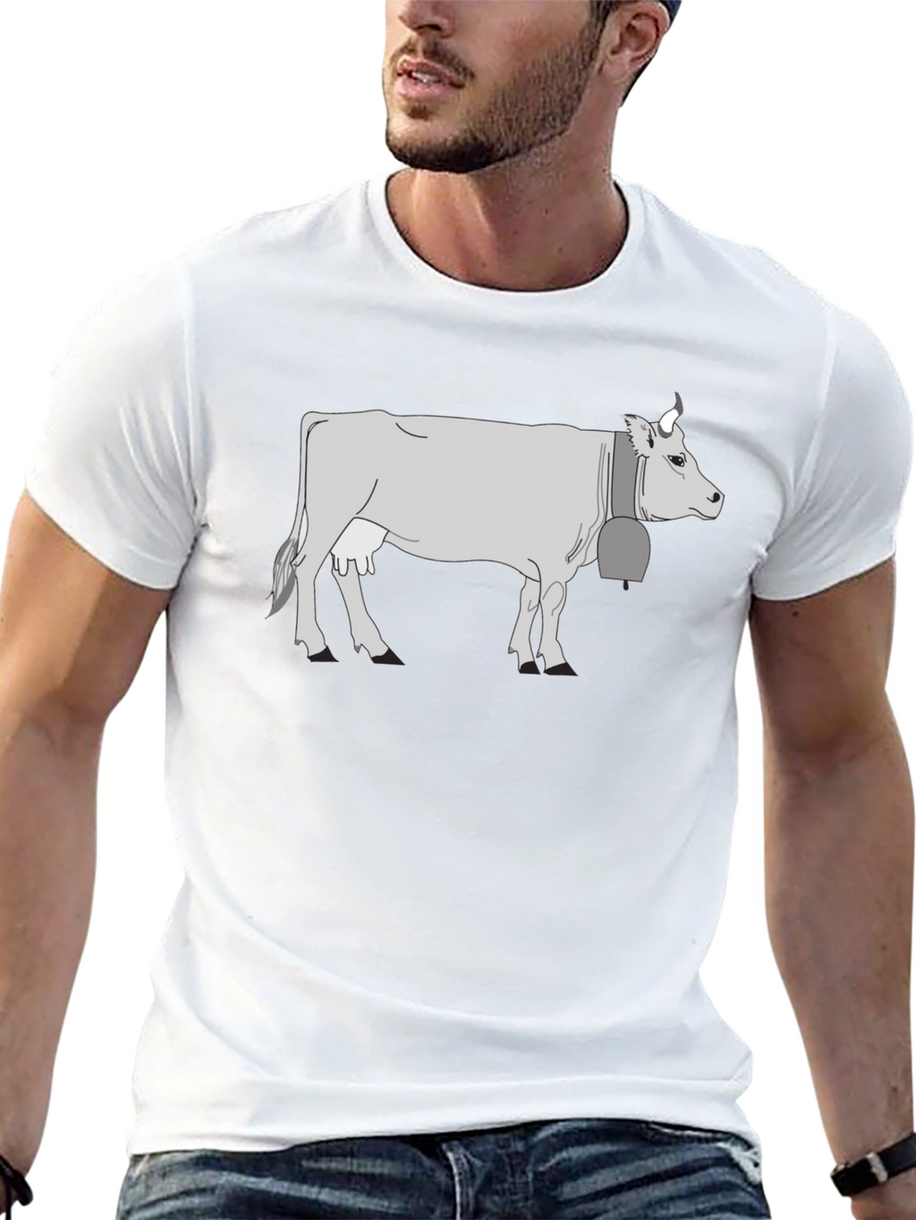 Cow Graphic T-Shirt - Black