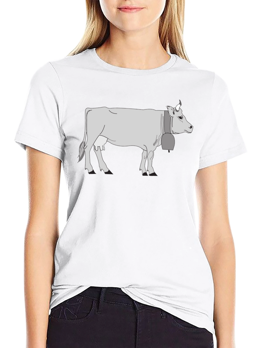 Cow Graphic T-Shirt - Black