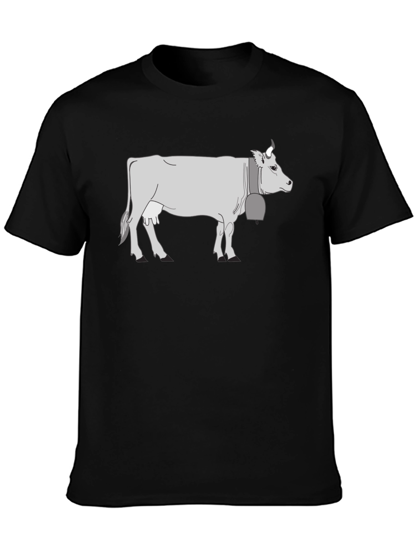 Cow Graphic T-Shirt - Black