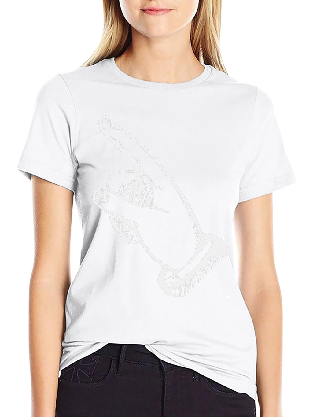Pointing Finger Graphic Tee - Black Cotton T-Shirt
